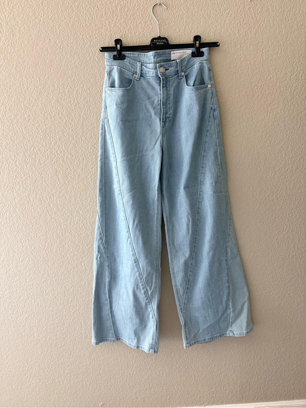 rag & bone Light Blue Wide-Leg Jeans
